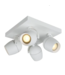 Lampe 4 spots plafond salle de bain IP44 blanc ou noir 4xGU10