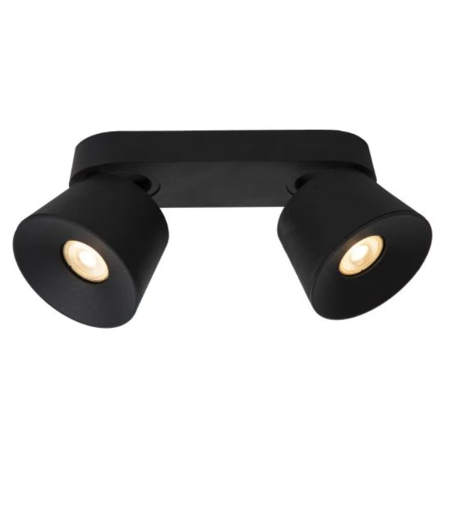 Double spot LED GU10 blanc ou noir orientable 2x5W