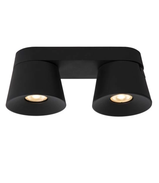 Opbouwspot dubbel wit of zwart 2xGU10 richtbaar