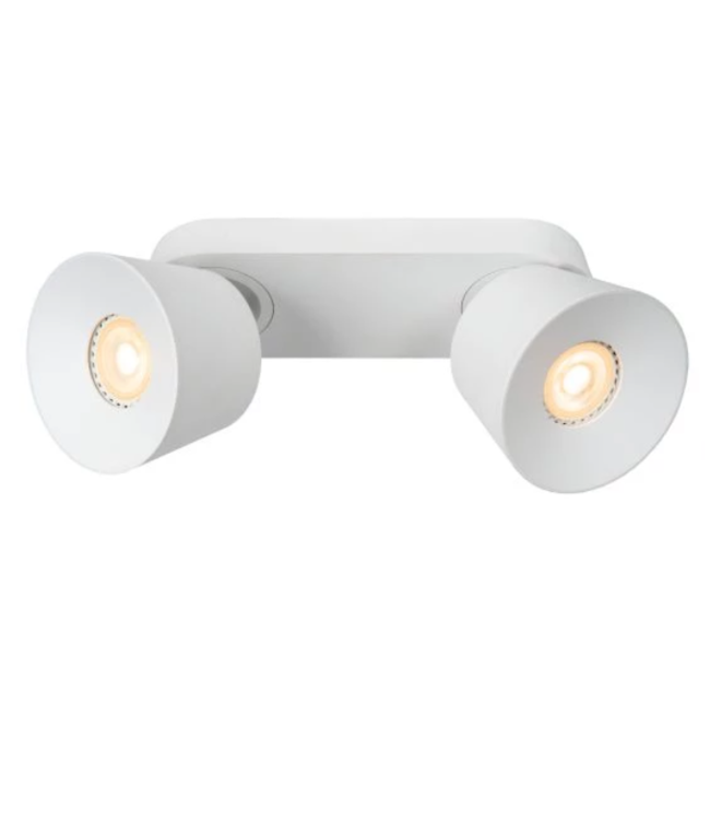 Plafonnier double noir ou blanc 2xGU10 orientable