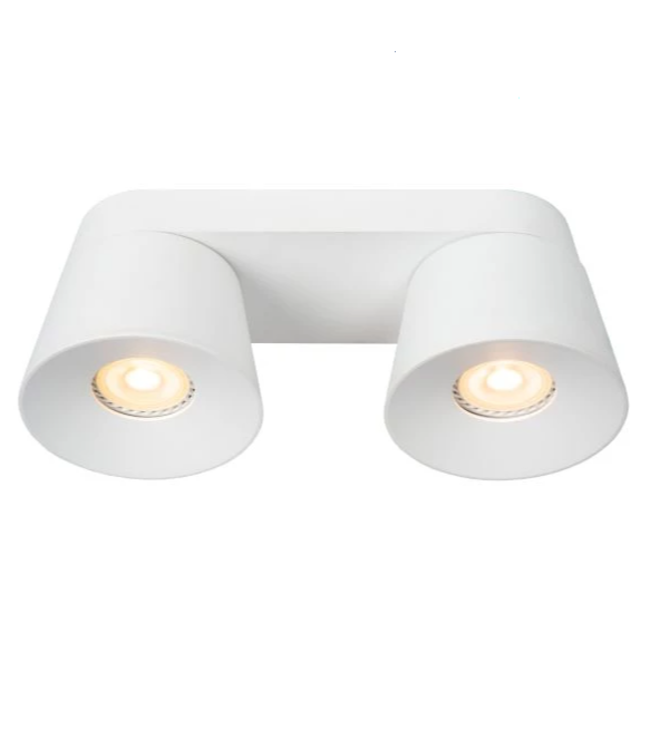 Opbouwspot dubbel wit of zwart 2xGU10 richtbaar
