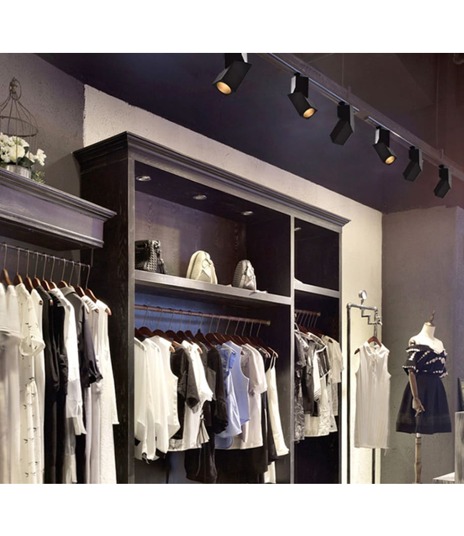 Spot rail 20W LED wit of zwart design 1 fase