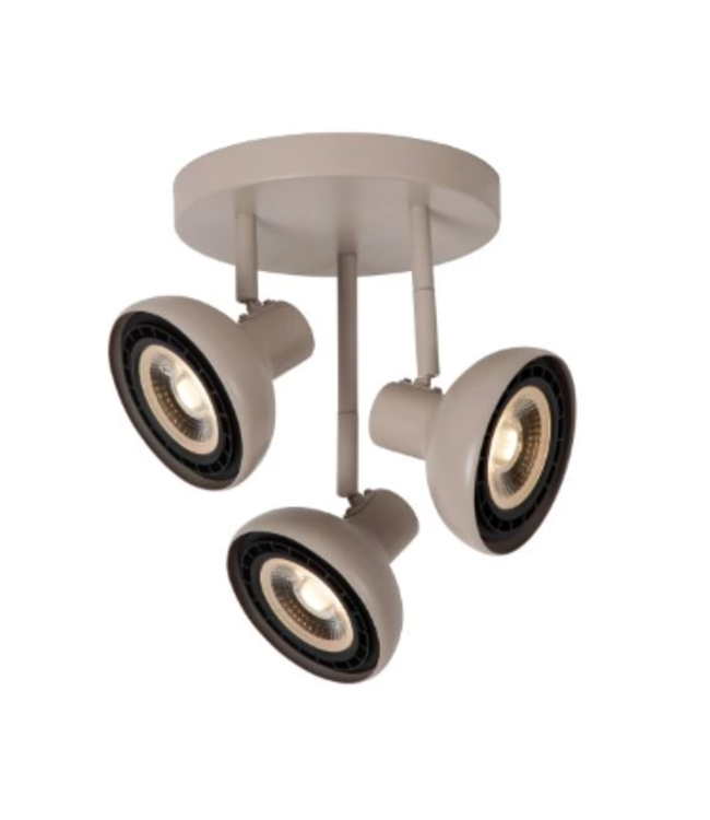 Spots sur patère 3xGU10 AR111 blanc, noir, beige