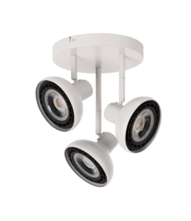 Spots sur patère 3xGU10 AR111 blanc, noir, beige