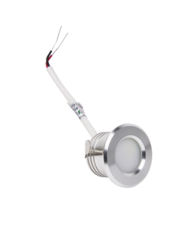 Mini spot LED encastrable 220V IP44 1,5W dimmable gris diamètre 37mm