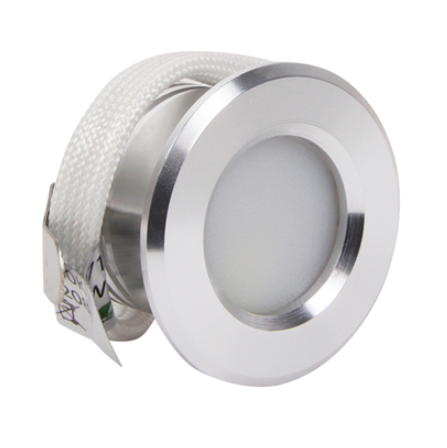 Mini spot LED encastrable 220V IP44 3,4W dimmable gris diamètre 37mm