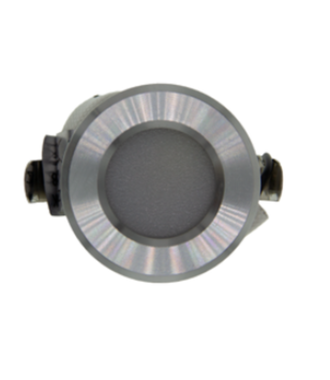 Mini spot LED encastrable 220V IP44 1,5W dimmable gris diamètre 37mm
