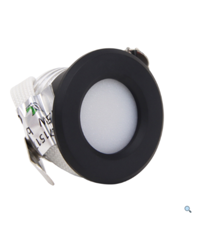 Mini spot LED 3W 220V noir IP44 dimmable pas besoin de transfo