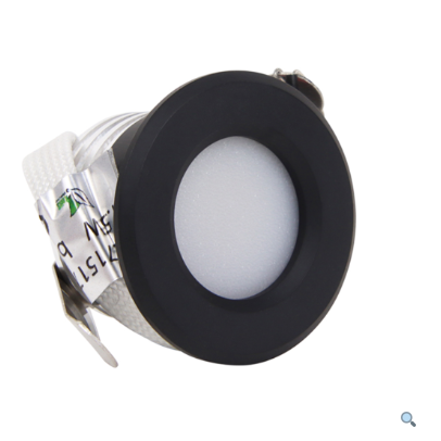 Mini spot LED 3W 220V noir IP44 dimmable pas besoin de transfo 37mm -  Ledspot-planet