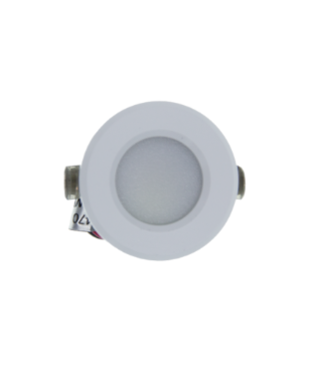 Mini spot op 230V wit IP44 1,5W dimbaar zaagmaat 30mm