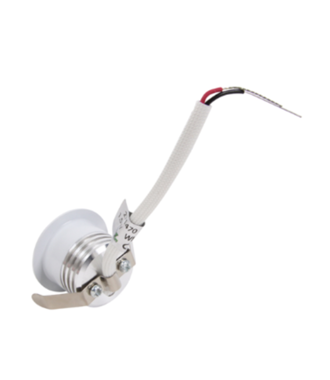 Mini spot op 230V wit IP44 1,5W dimbaar zaagmaat 30mm