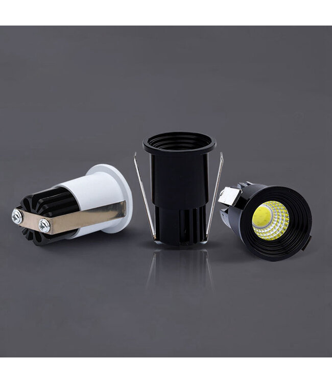 Inbouwspotje 30mm zaagmaat zwart 5W diameter 34mm dimbaar