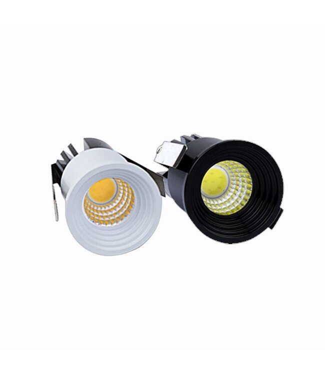 Mini spot LED noir 5W scie 30mm diamètre 34mm variable
