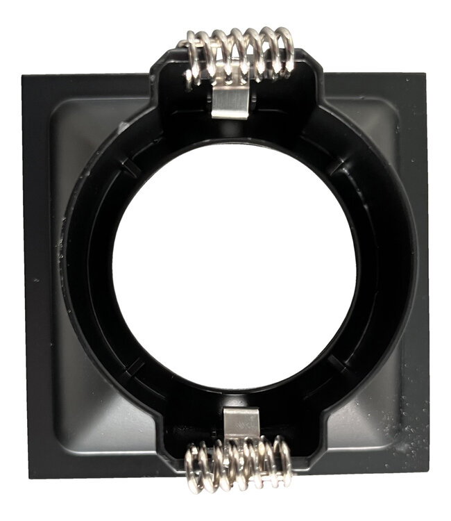 Inbouwspot vierkant zwart GU10 zaagmaat 75 x 75 mm richtbaar