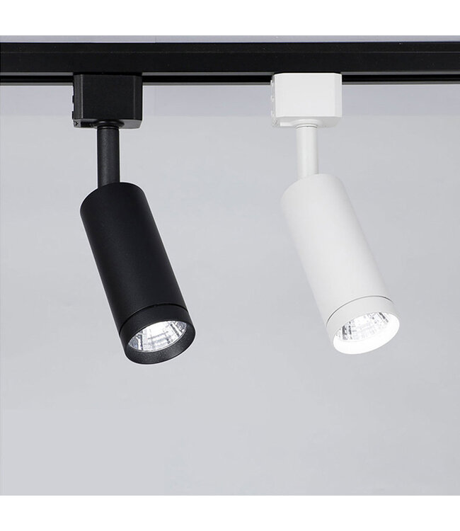 Mini spot led sur rail 7W dimmable blanc ou noir 1 phase ou 3 phases