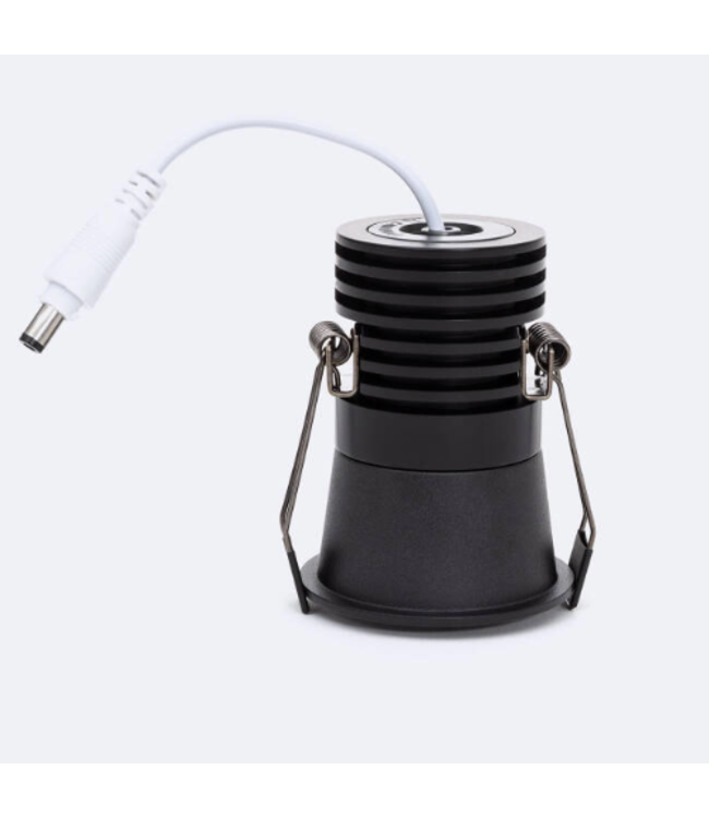 Spot led 55mm IP44 noir 7W dimmable