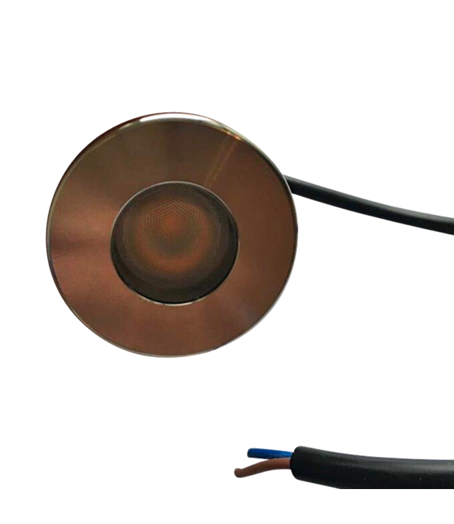 12V inbouwspotje (ook 24V) grijs zaagmaat 32mm IP67 buiten