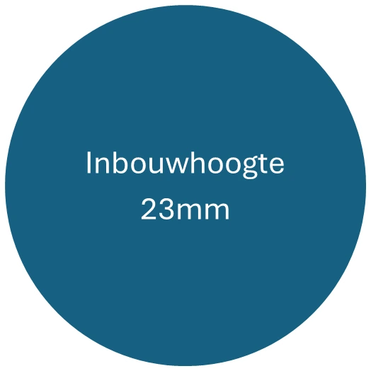 Inbouwhoogte 23mm