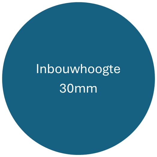 Inbouwhoogte 30mm
