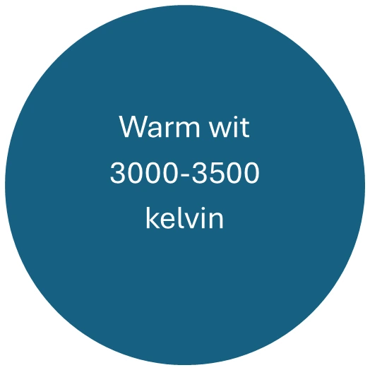 Warm wit 3000-3500 kelvin