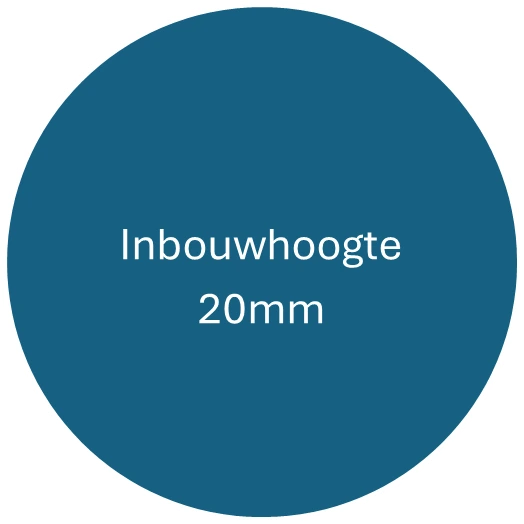 Inbouwhoogte 20mm