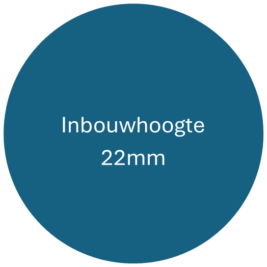 Inbouwhoogte 22mm