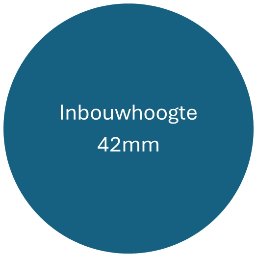 Inbouwhoogte 42mm