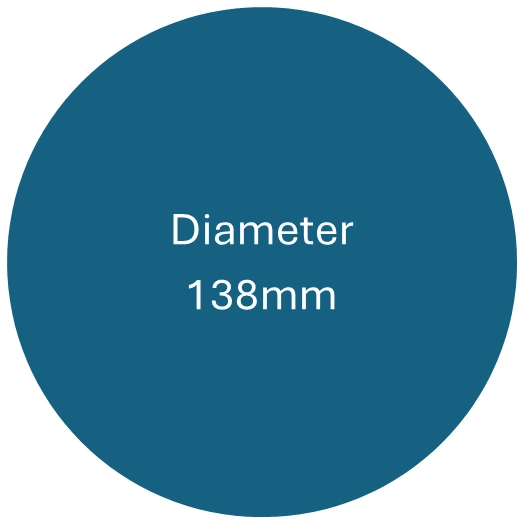Diameter 138mm