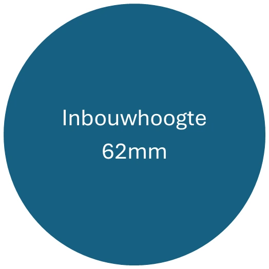 Inbouwhoogte 62mm