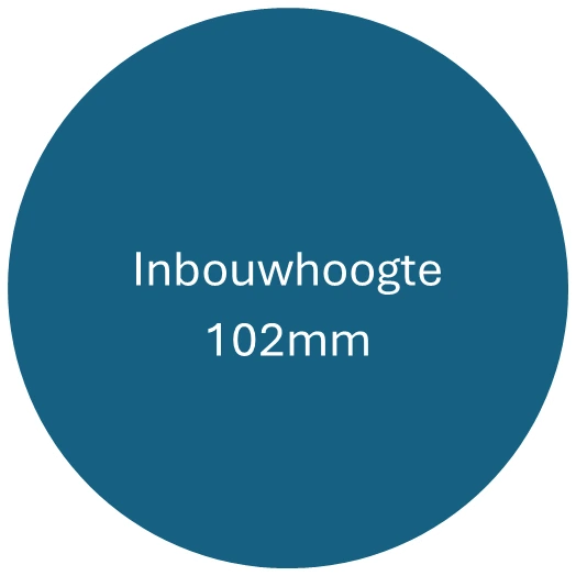 Inbouwhoogte 102mm