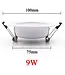 Inbouwspot 10 cm diameter LED 9W wit