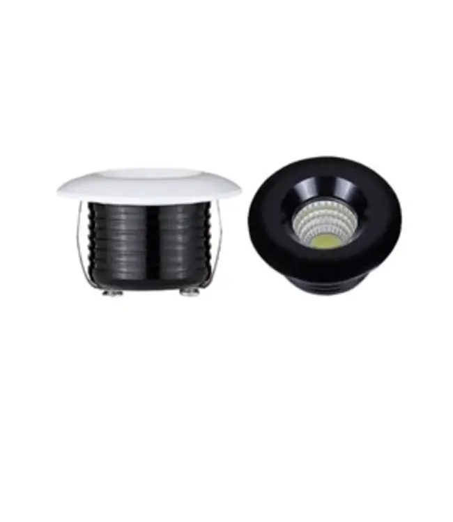 Spot encastrable diamètre 50 mm 5W LED blanc, noir dimmable faible hauteur