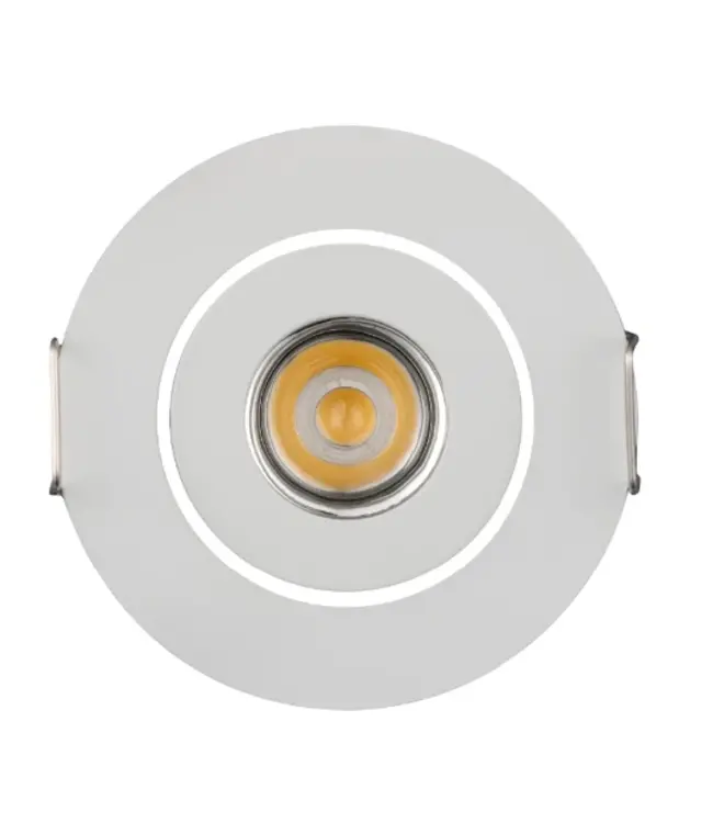 Platte inbouwspot 3W LED wit of grijs 20 mm hoog