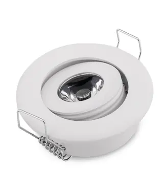 Platte inbouwspot 3W LED wit of grijs 20 mm hoog