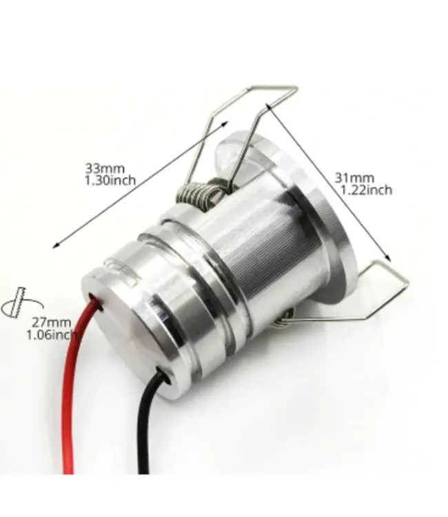 LED spot 30mm inbouw IP44 badkamer 3W grijs