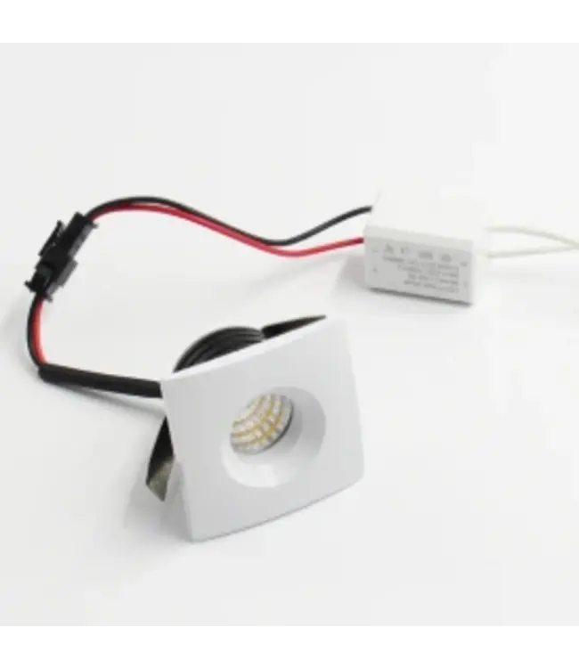 Petite LED encastrable 3W carré perçage 36 mm