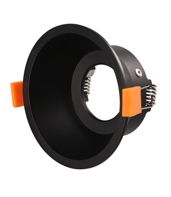 Zwarte inbouwspot 100mm diameter GU10