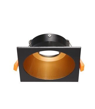 Spot or carré encastrable noir GU10 100x100mm