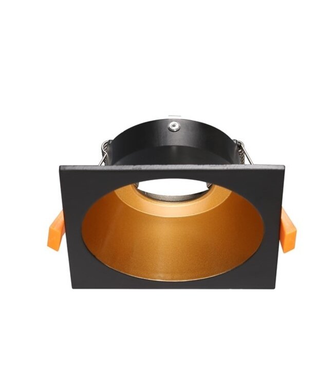 Spot or carré encastrable noir GU10 100x100mm