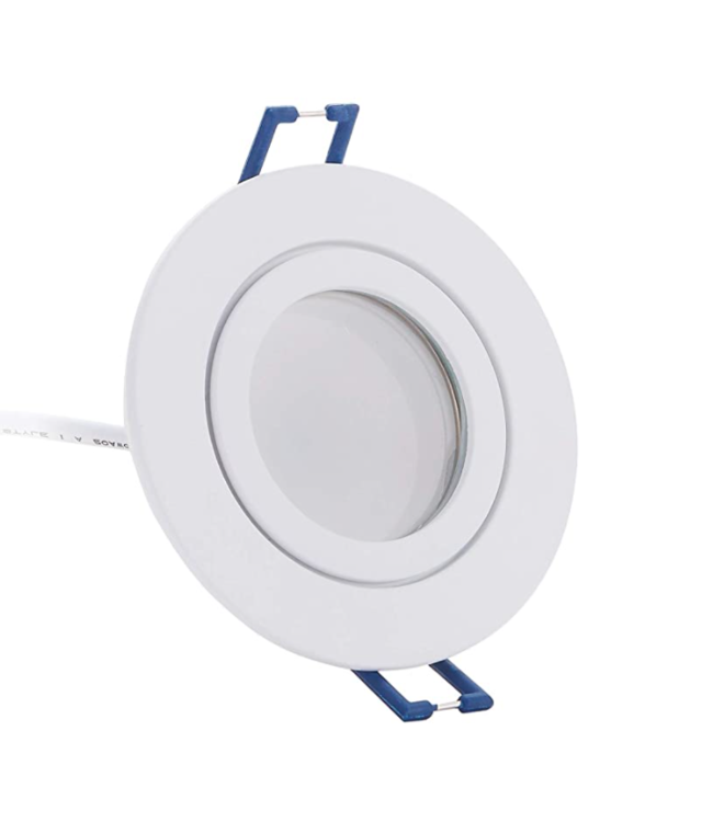 Inbouwspot zaagmaat 60mm wit IP44 LED 5W dimbaar 25mm diep IP44 voor de badkamer of buiten