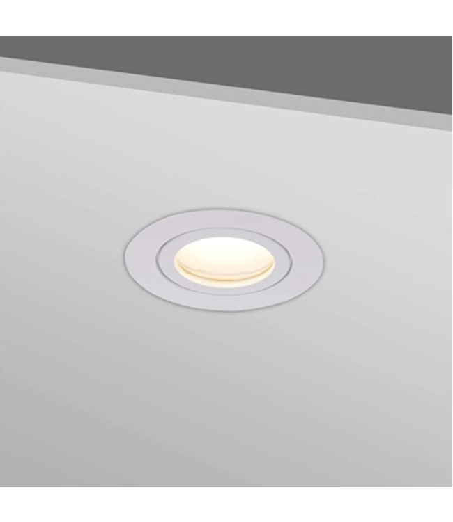 Inbouwspot zaagmaat 60mm wit IP44 LED 5W dimbaar 25mm diep IP44 voor de badkamer of buiten