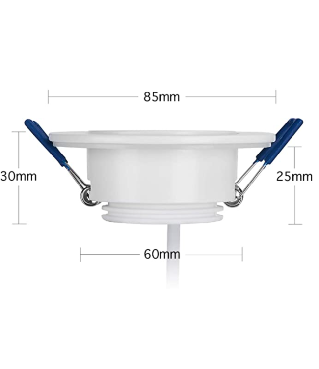 Spot 60mm encastrable LED 5W dimmable faible hauteur IP44