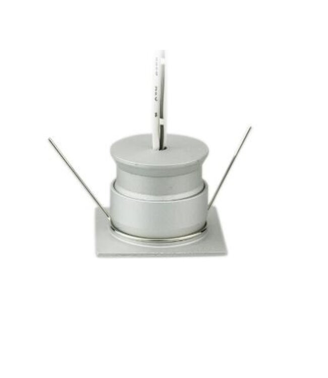 Mini inbouwspot LED 4W 30mm zaagmaat vierkant grijs
