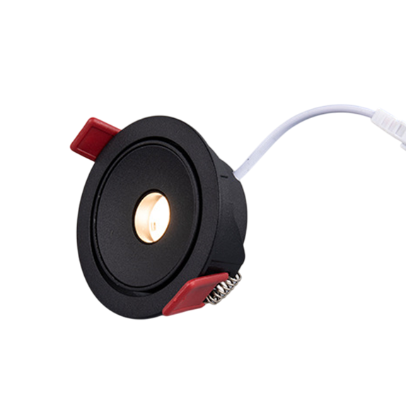 LED spot smalle bundel 5W zwart 8° of 15° richtbaar 55mm zaagmaat