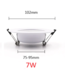 LED spot lage inbouwdiepte 7W zaagmaat 75mm geen trafo nodig dimbaar