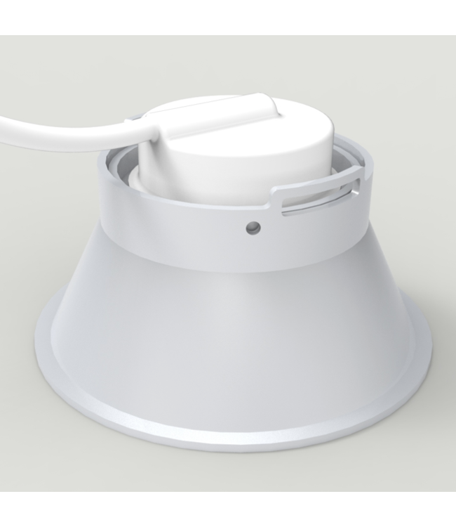 Inbouwspot 100mm diameter wit goud GU10