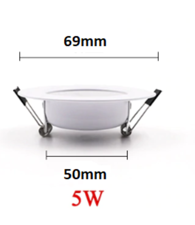 Inbouwspot zaagmaat 50mm LED 5W diameter 69mm