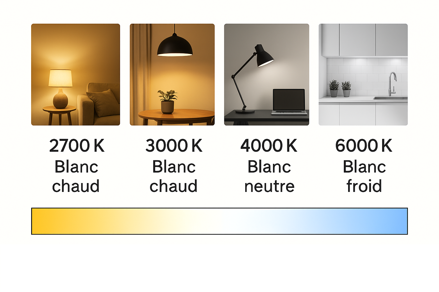 Quelle couleur de lumière led choisir dans une salle de bain