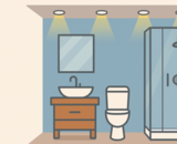 Combien de spots encastrables me faut-il dans la salle de bains?