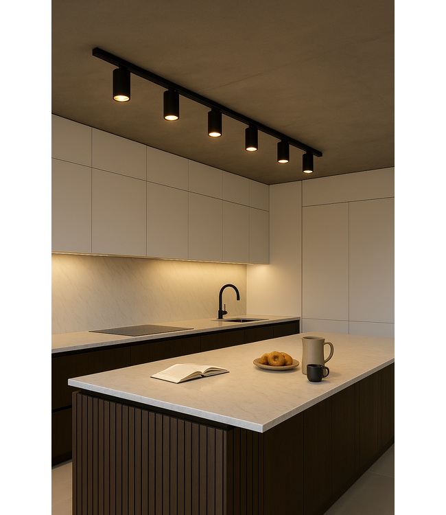 Railspot LED 12W wit of zwart